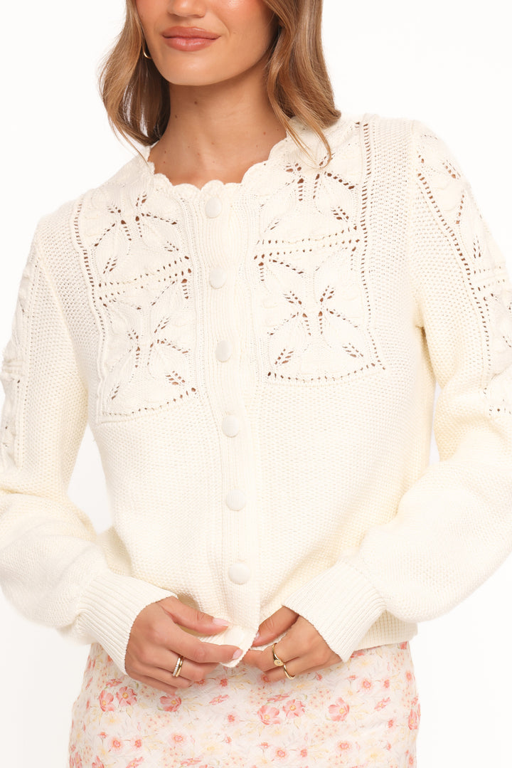 Jenner Button Front Cardigan - Butter Yellow