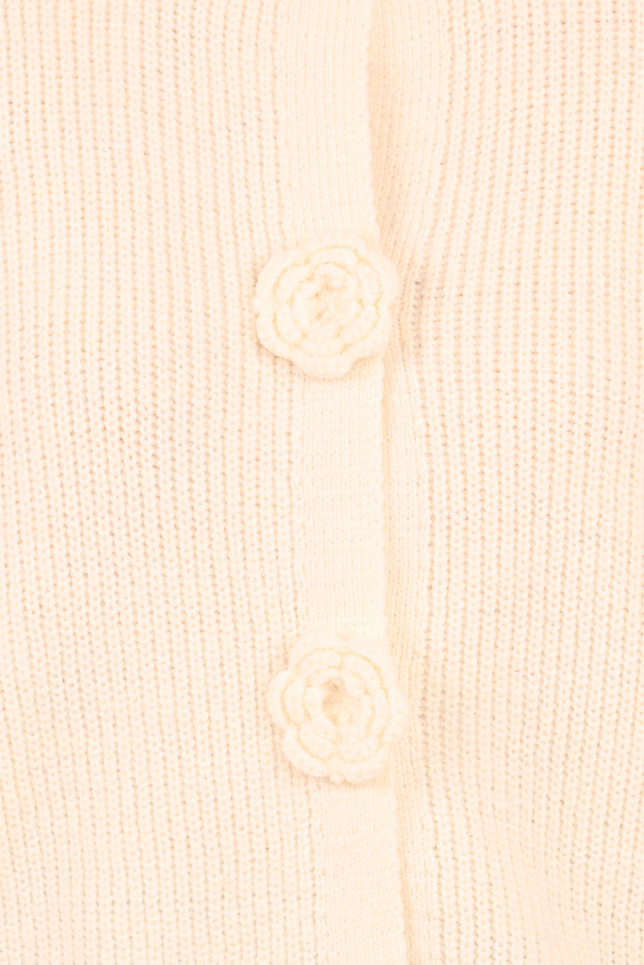 Jones Rosette Cardigan - Cream