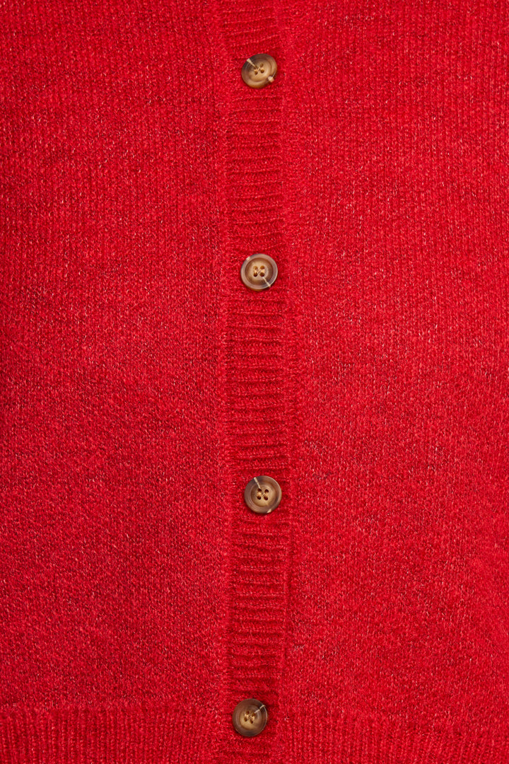 Naya Collar Cardigan - Red