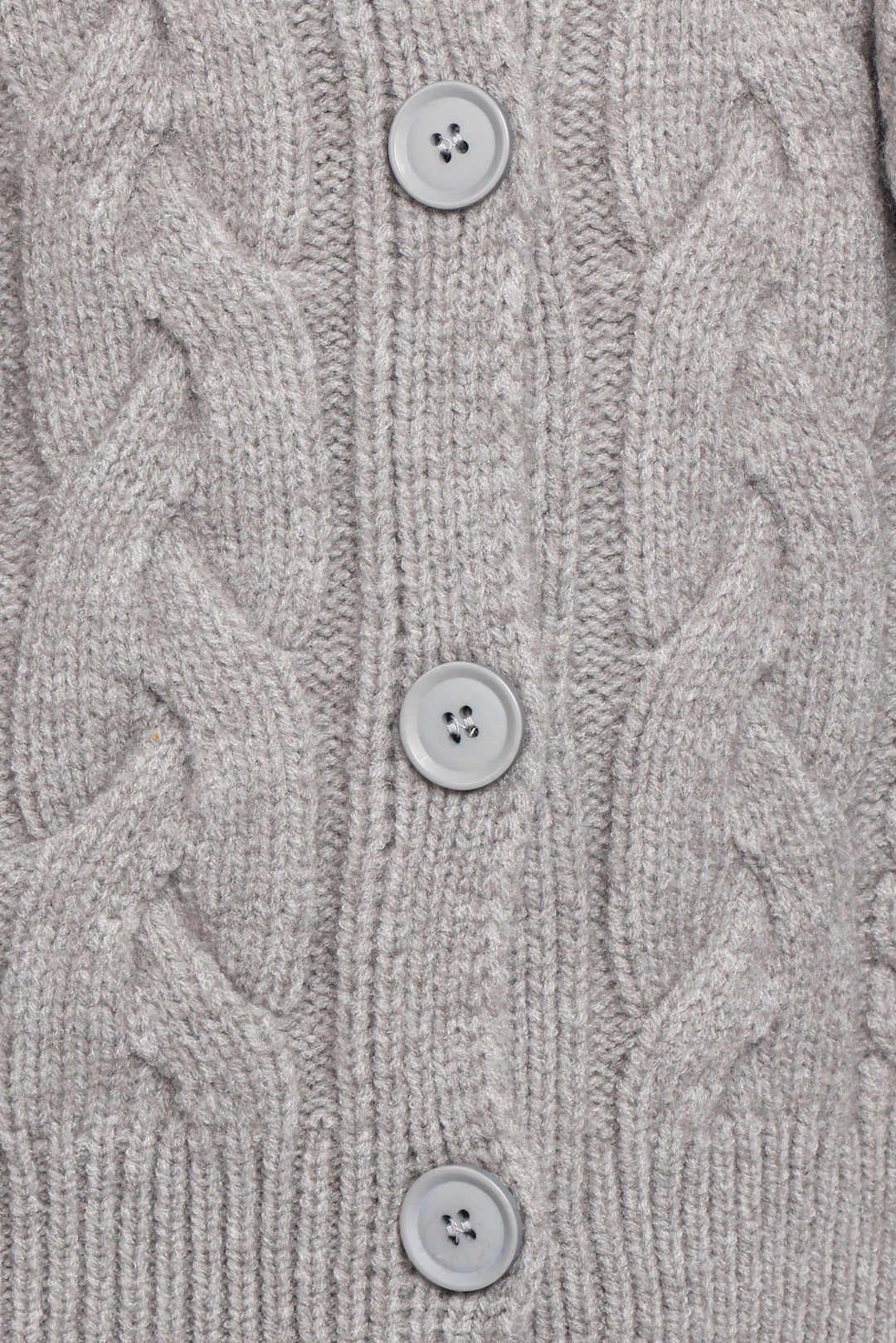 Nika Cable Knit Cardigan - Grey