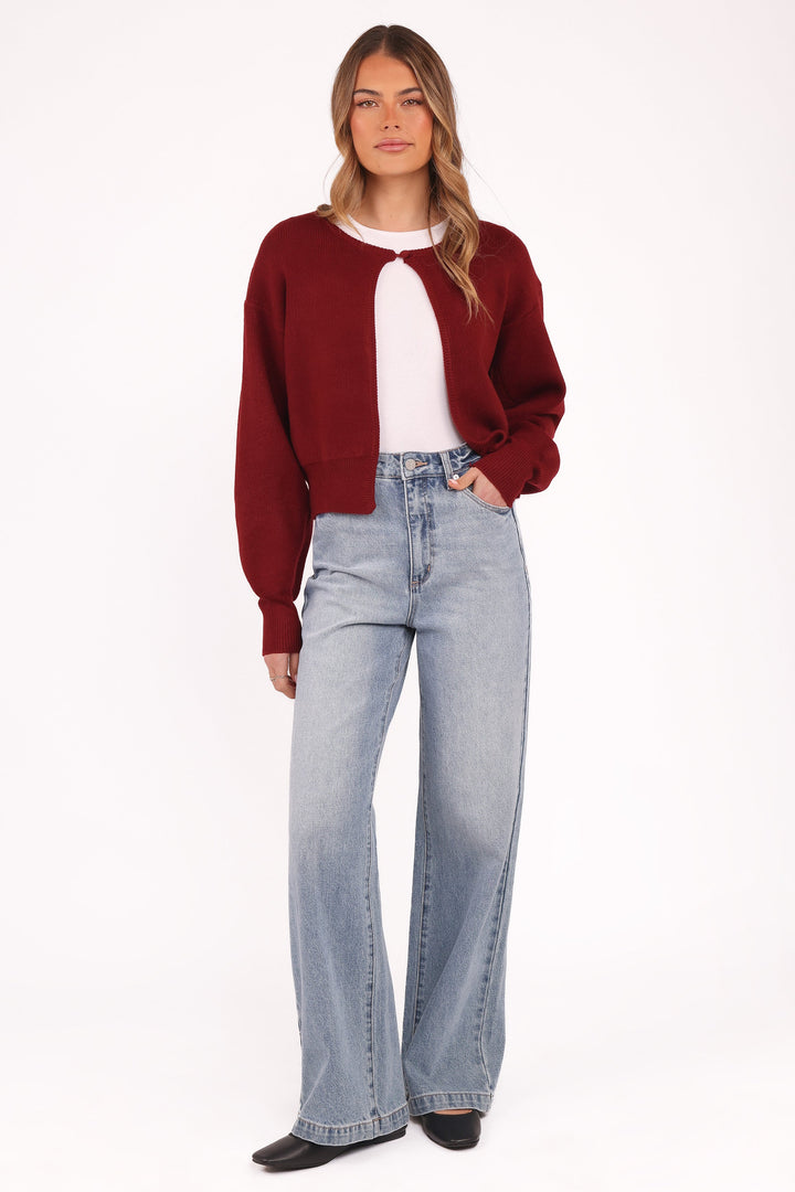 Ripley Knit Cardigan - Berry