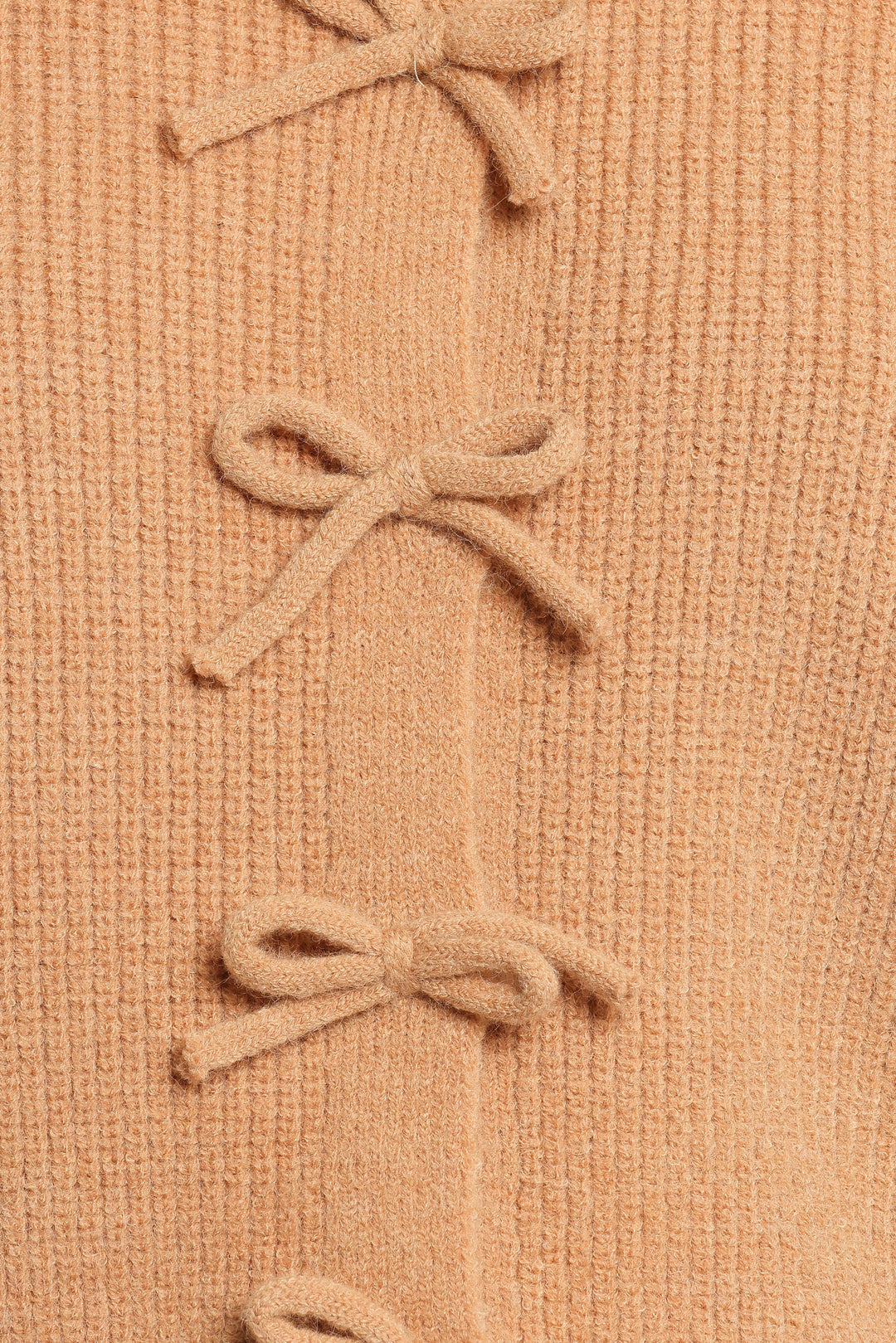 Wilde Bow Front Cardigan - Camel