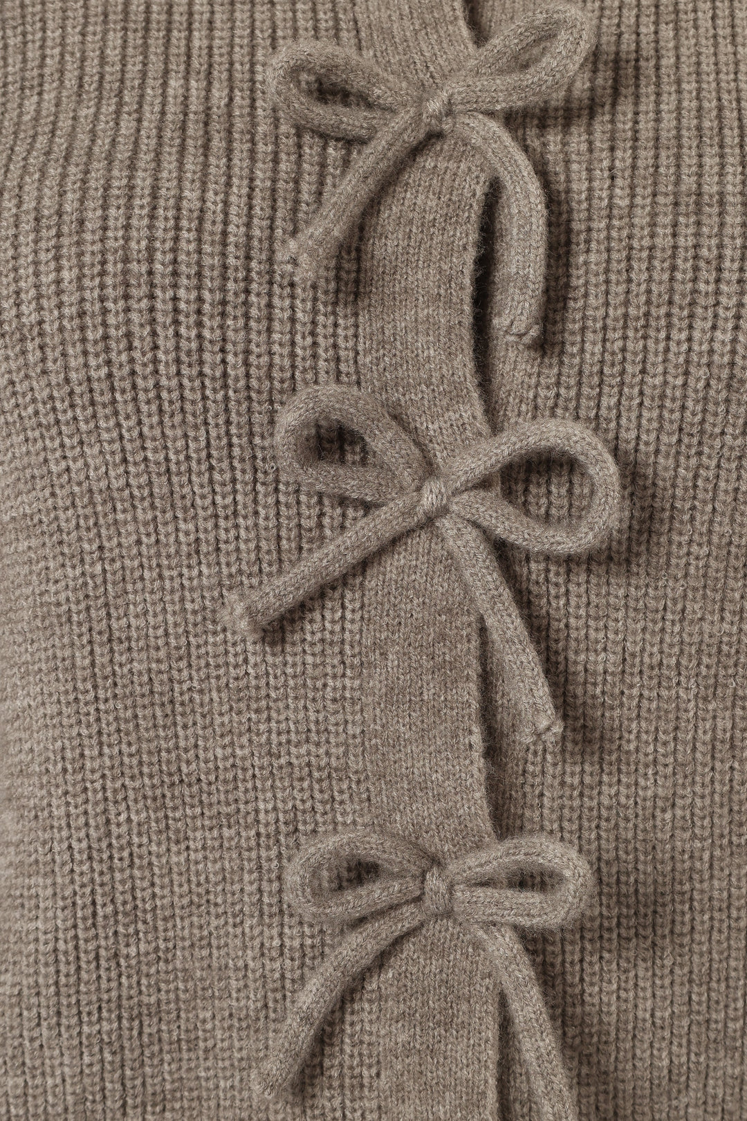 Wilde Bow Front Cardigan - Light Grey