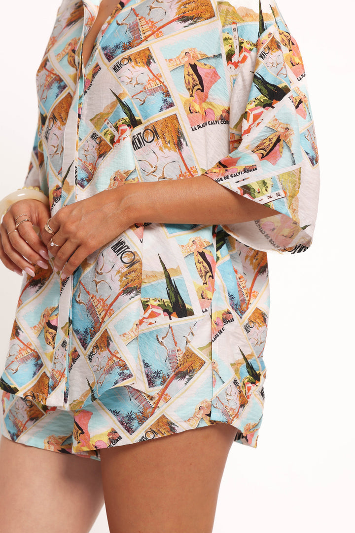 Adelyn Shirt - Vacay Aqua