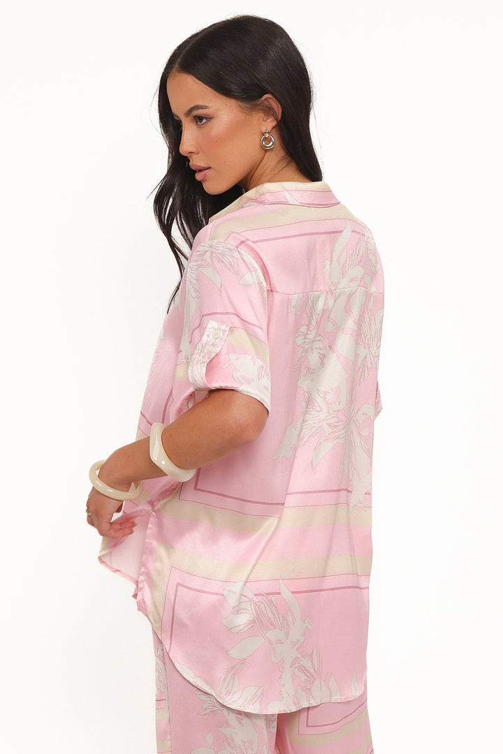 Elysia Shirt - Pink White