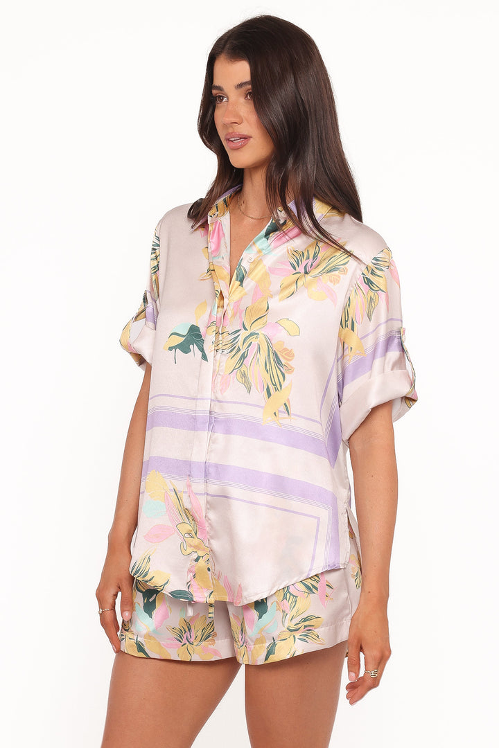 Lara Shirt - Lavender Print