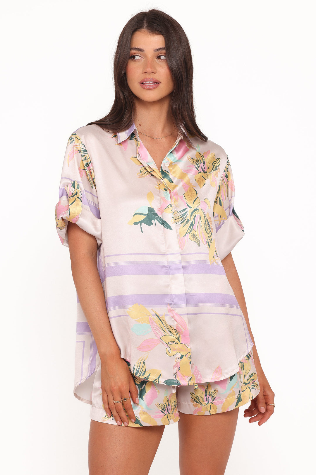 Lara Shirt - Lavender Print