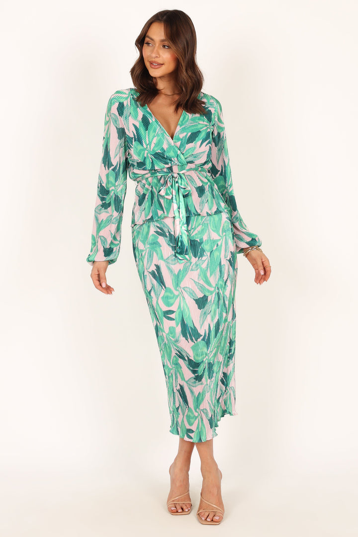 Minelli Pleat Top - Green