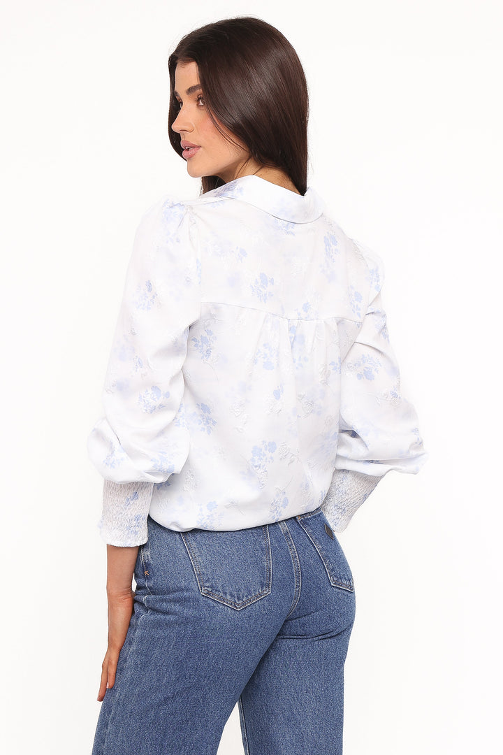 Parsons Blouse - Blue Floral