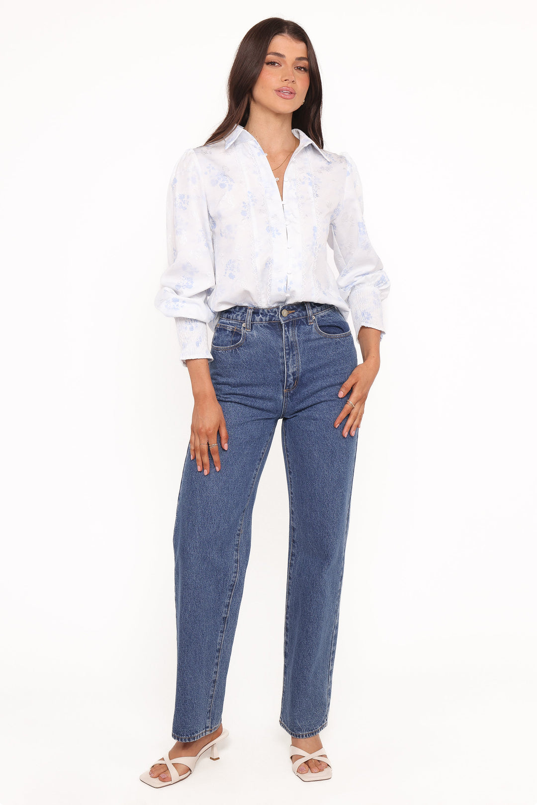 Parsons Blouse - Blue Floral