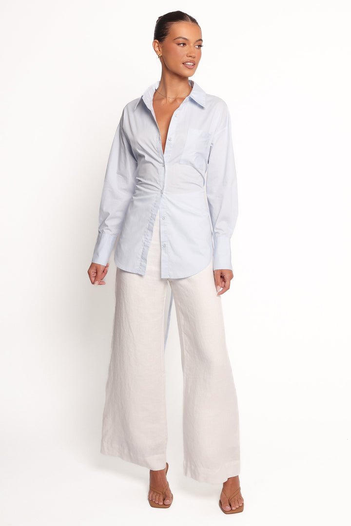 Yacra Tie Shirt - Pale Blue