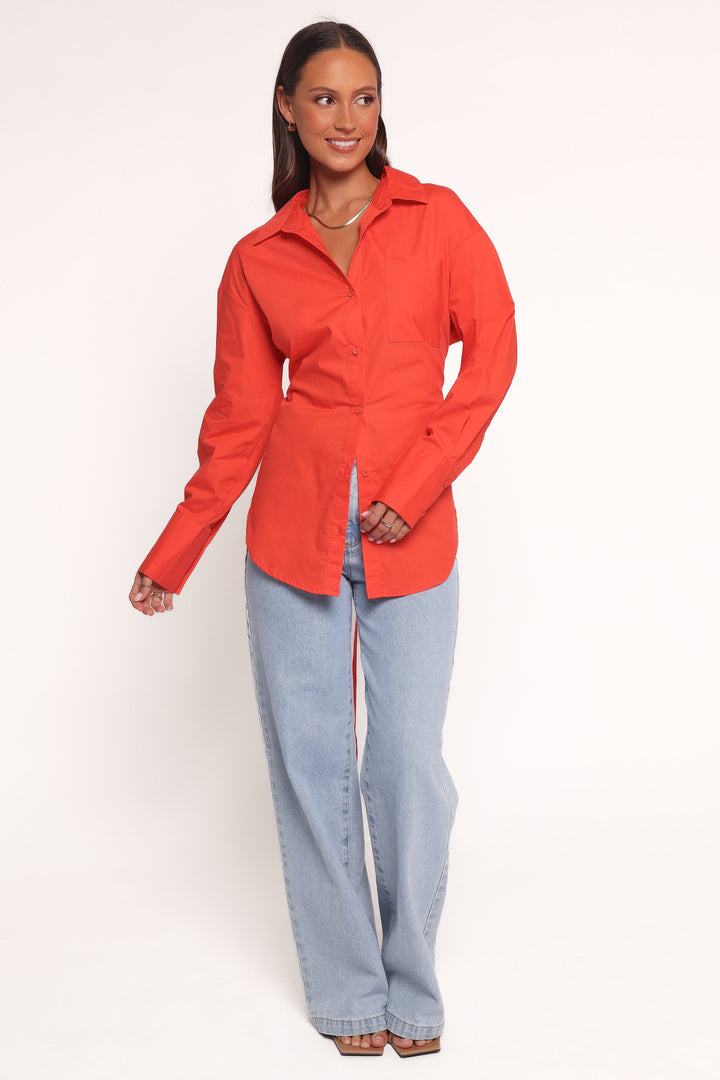 Yacra Tie Shirt - Red