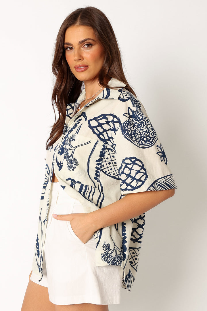 Zayd Button Up Shirt - Navy