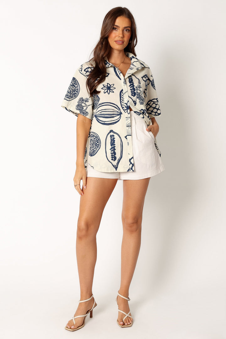 Zayd Button Up Shirt - Navy