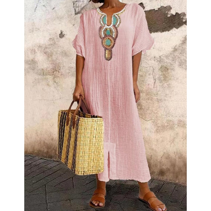 Lisbon Split Linen Dress