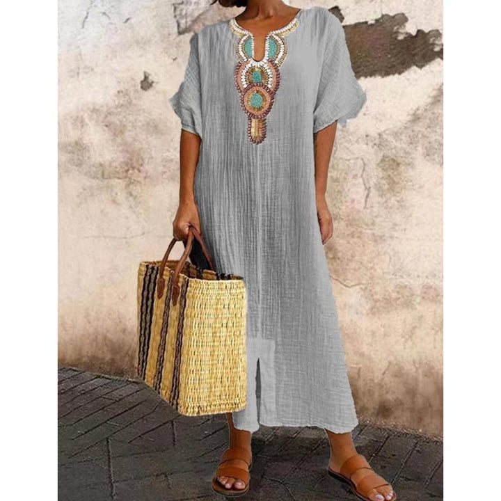 Lisbon Split Linen Dress