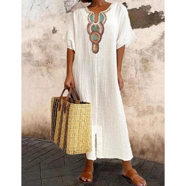 Lisbon Split Linen Dress