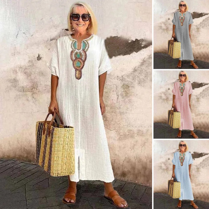 Lisbon Split Linen Dress