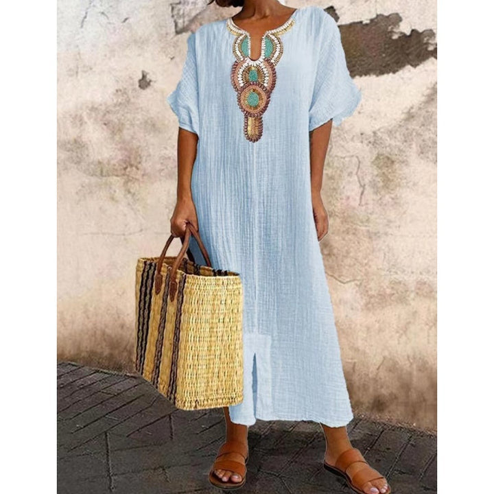 Lisbon Split Linen Dress